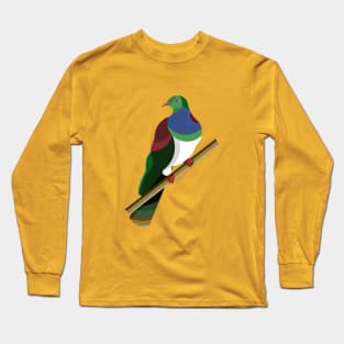 Wood pigeon Kereru Long Sleeve T-Shirt